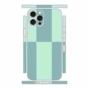 For iPhone 13 Pro Color Matching All-inclusive PET Phone Decal Adhesive Sticker(Blue Cyan)