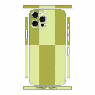 For iPhone 13 Pro Color Matching All-inclusive PET Phone Decal Adhesive Sticker(Dark Light Green)