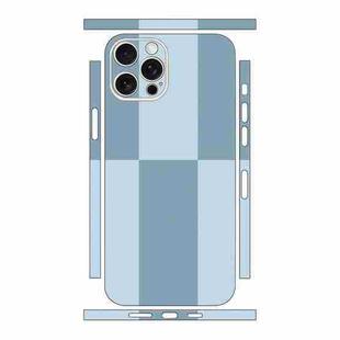 For iPhone 13 Pro Color Matching All-inclusive PET Phone Decal Adhesive Sticker(Dark Light Blue)