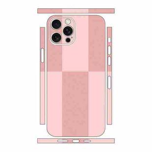 For iPhone 14 Pro Max Color Matching All-inclusive PET Phone Decal Adhesive Sticker(Dark Light Pink)