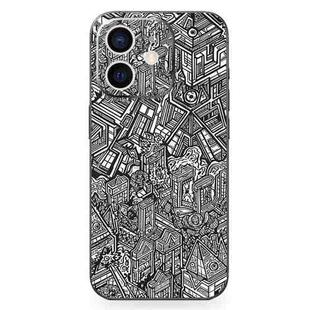 For iPhone 12 All-inclusive PET Phone Decal Adhesive Sticker(Architecture)