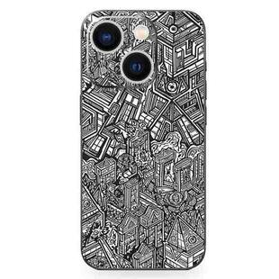 For iPhone 13 All-inclusive PET Phone Decal Adhesive Sticker(Architecture)