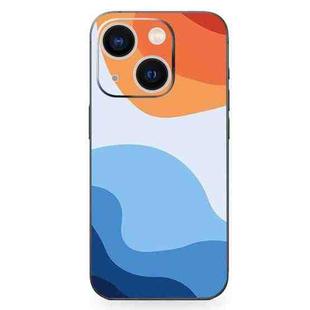 For iPhone 13 All-inclusive PET Phone Decal Adhesive Sticker(Blue White)