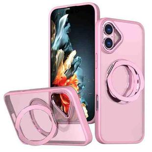 For iPhone 16 Wing Series MagSafe Magnetic Ring Holder Phone Case(Pink)