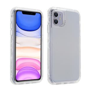 For iPhone 12 / 12 Pro 3 In 1 Dreamland PC + TPU Solid Color Transparent Border Protective Case(Silver)