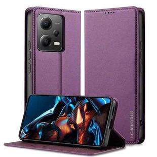 For Xiaomi Poco X5 LC.IMEEKE L1 Series Frosted Fine Texture PU Phone Case(Purple)