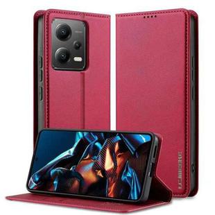 For Xiaomi Poco X5 LC.IMEEKE L1 Series Frosted Fine Texture PU Phone Case(Red)