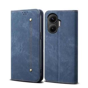 For Redmi Turbo 4 Pro Denim Texture Casual Style Horizontal Flip Leather Case(Blue)
