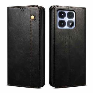 For Redmi K70 Ultra 5G Oil Wax Crazy Horse Texture Leather Phone Case(Black)