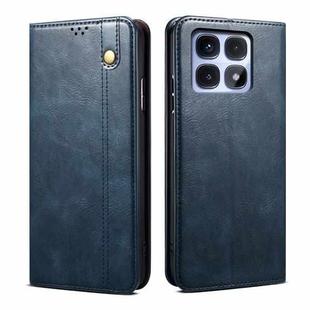 For Redmi K70 Ultra 5G Oil Wax Crazy Horse Texture Leather Phone Case(Blue)