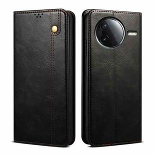 For Redmi K80 Pro Oil Wax Crazy Horse Texture Leather Phone Case(Black)