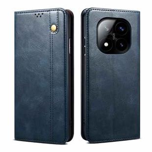 For Redmi Note 14 Pro+ 5G Oil Wax Crazy Horse Texture Leather Phone Case(Blue)
