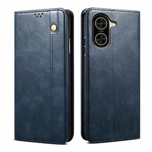 For Redmi A5 4G 171.7mm / Poco C71 Oil Wax Crazy Horse Texture Leather Phone Case(Blue)