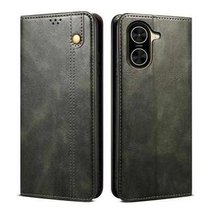 For Redmi A5 4G 171.7mm / Poco C71 Oil Wax Crazy Horse Texture Leather Phone Case(Green)