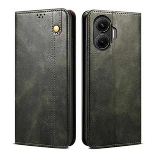 For Redmi Turbo 4 Pro Oil Wax Crazy Horse Texture Leather Phone Case(Green)