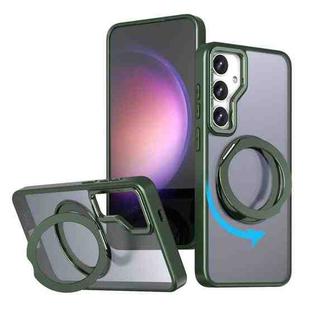 For Samsung Galaxy S24+ 5G Wing Series MagSafe Magnetic Ring Holder Phone Case(Green)