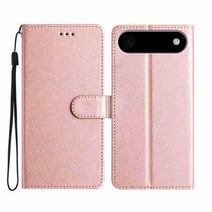 For iPhone 17 Air Silk Texture Horizontal Flip Leather Phone Case(Rose Gold)