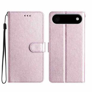 For iPhone 17 Air Silk Texture Horizontal Flip Leather Phone Case(Rose Pink)