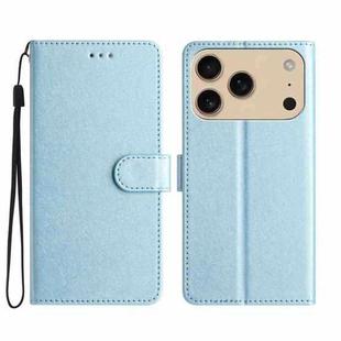 For iPhone 17 Pro Max Silk Texture Horizontal Flip Leather Phone Case(Light Blue)
