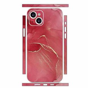 For iPhone 15 All-inclusive PET Phone Decal Adhesive Sticker(Red Marble)