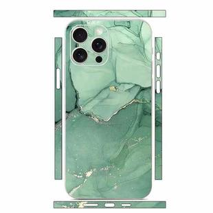 For iPhone 13 Pro All-inclusive PET Phone Decal Adhesive Sticker(Green Marble)