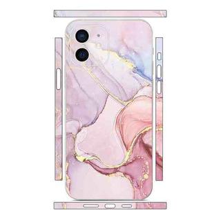 For iPhone 12 All-inclusive PET Phone Decal Adhesive Sticker(Pink Purple Marble)