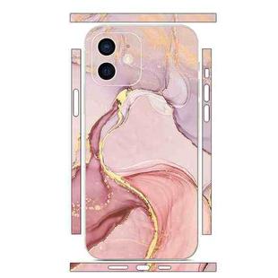 For iPhone 12 All-inclusive PET Phone Decal Adhesive Sticker(Pink Marble)