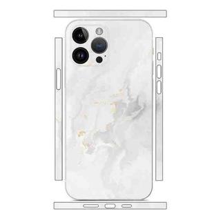 For iPhone 12 Pro Max All-inclusive PET Phone Decal Adhesive Sticker(White Marble)