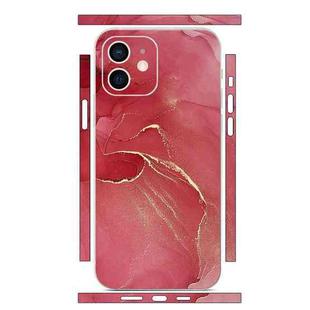 For iPhone 12 mini All-inclusive PET Phone Decal Adhesive Sticker(Red Marble)