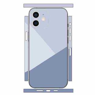 For iPhone 12 Geometric Style All-inclusive PET Phone Decal Adhesive Sticker(Grey)