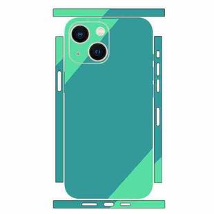 For iPhone 15 Plus Geometric Style All-inclusive PET Phone Decal Adhesive Sticker(Dark Green)