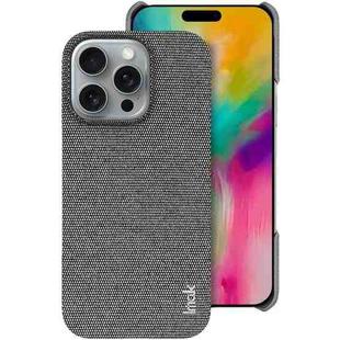 For iPhone 16 Pro imak Ruiyi Series Cloth Texture PU + PC Phone Case(Dark Grey)