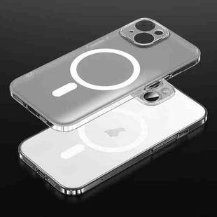 For iPhone 15 SULADA Crystal Sand Series Electroplating Frosted MagSafe Magnetic Phone Case(Transparent)