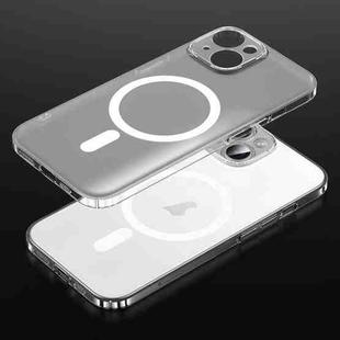 For iPhone 14 SULADA Crystal Sand Series Electroplating Frosted MagSafe Magnetic Phone Case(Transparent)