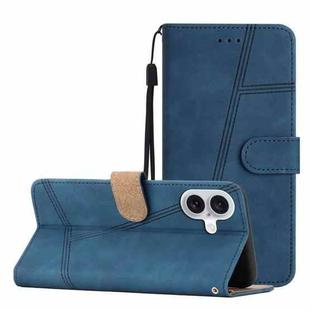 For iPhone 17 Skin-feel Stitching Leather Phone Case(Blue)