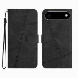 For iPhone 17 Air Skin-feel Stitching Leather Phone Case(Black)