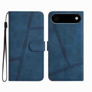 For iPhone 17 Air Skin-feel Stitching Leather Phone Case(Blue)