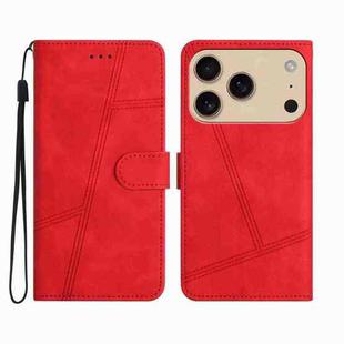 For iPhone 17 Pro Max Skin-feel Stitching Leather Phone Case(Red)