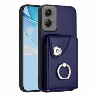 For Motorola Moto G Stylus 5G 2024 Organ Card Bag Ring Holder Phone Case(Blue)