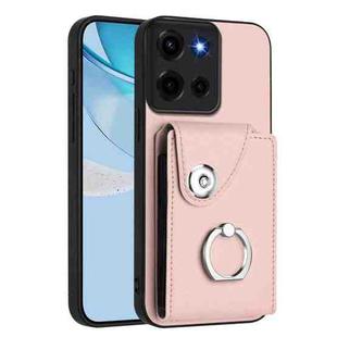 For Motorola Moto G 5G 2025 Organ Card Bag Ring Holder Phone Case(Pink)