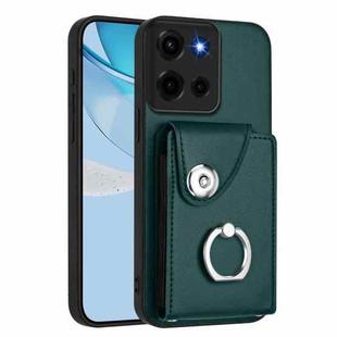 For Motorola Moto G 5G 2025 Organ Card Bag Ring Holder Phone Case(Green)
