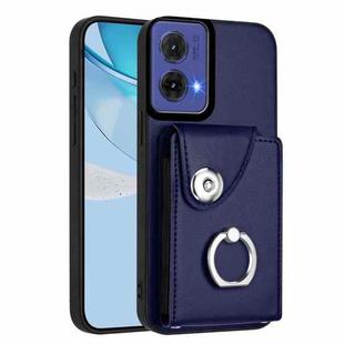 For Motorola Moto G85 / S50 Neo 5G Organ Card Bag Ring Holder Phone Case(Blue)
