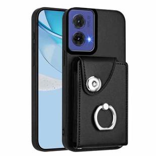 For Motorola Moto G85 / S50 Neo 5G Organ Card Bag Ring Holder Phone Case(Black)