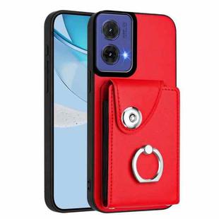 For Motorola Moto G85 / S50 Neo 5G Organ Card Bag Ring Holder Phone Case(Red)