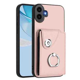 For Nothing CMF Phone 1 Organ Card Bag Ring Holder Phone Case(Pink)