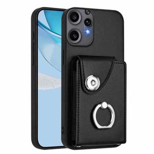 For Nothing CMF Phone 2 Pro Organ Card Bag Ring Holder Phone Case(Black)