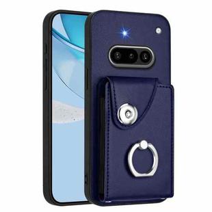 For Nothing Phone 3a Organ Card Bag Ring Holder Phone Case(Blue)