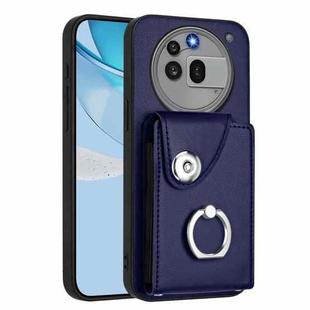 For Nothing Phone 3a Pro Organ Card Bag Ring Holder Phone Case(Blue)
