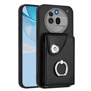 For Nothing Phone 3a Pro Organ Card Bag Ring Holder Phone Case(Black)