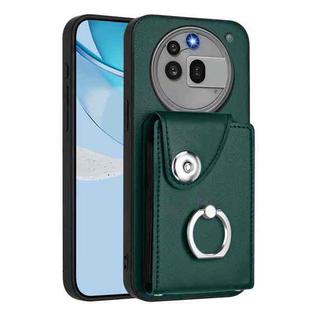 For Nothing Phone 3a Pro Organ Card Bag Ring Holder Phone Case(Green)